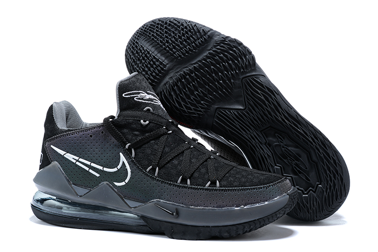 Nike Lebron XVII Low Carbon Black White Shoes